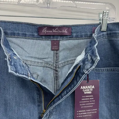 Gloria Vanderbilt Missy Amanda Classic Fit Tapered Jeans Size 16 Cotton