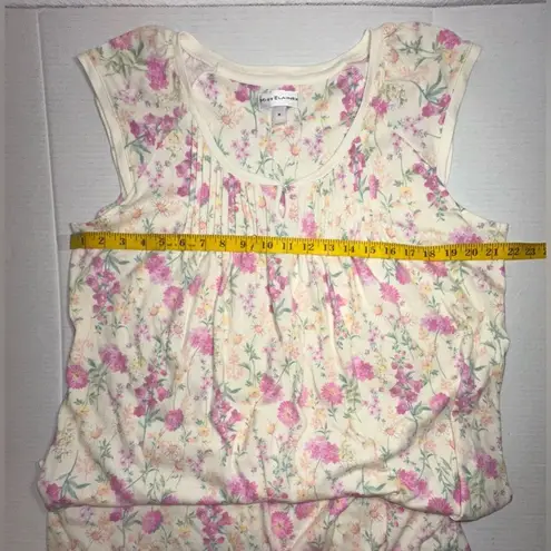 Miss Elaine Nightgown Women’s Medium Light Yellow / Pink Wildflowers Soft Floral