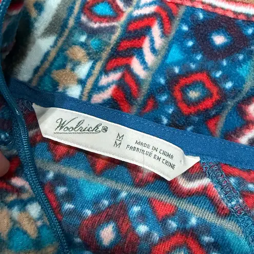 Woolrich ✨ Colwin Aztec Print Fleece 1/2 Zip Pullover | Size M 🤎