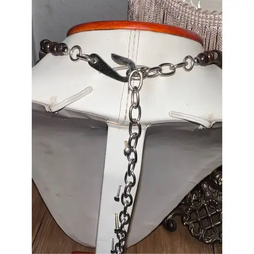 Vintage Long Double Layered Beaded Round & Square Wood Necklace In Brown