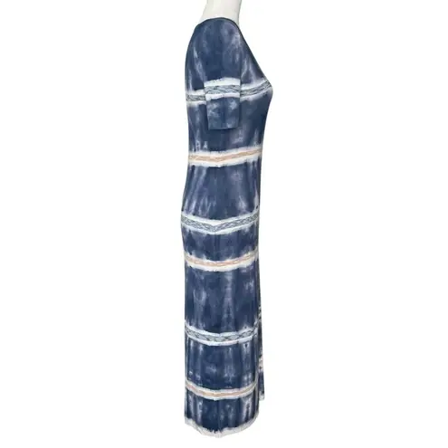 Anthropologie  Midi Dress XS Shirt Dress Stretch Boho Hippie Gypsy Beachy Coastal