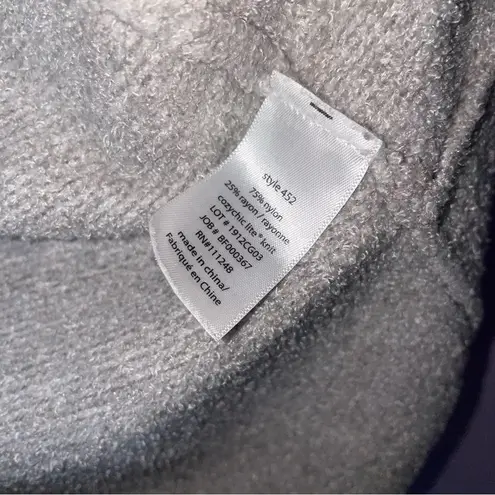 Barefoot Dreams XS/S CozyChic Lite Knit Gray Circle Lounge Cardigan Sweater