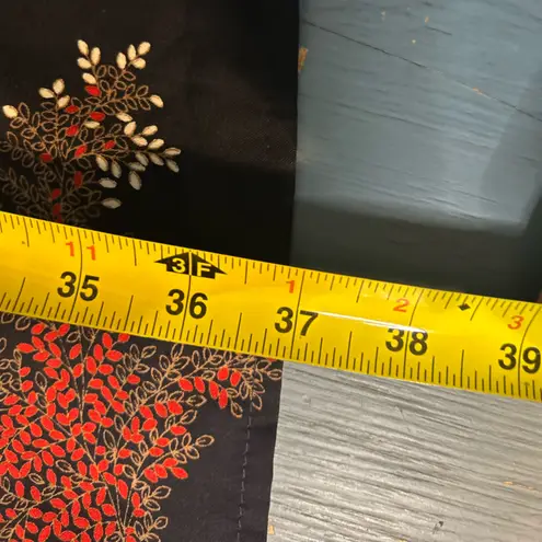 Ces Femme Navy Blue and Red Floral Sheath Dress | Size Medium Black