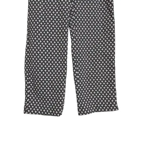 J. Jill Women's Black Pink Daisy Geo Print Crop Pants