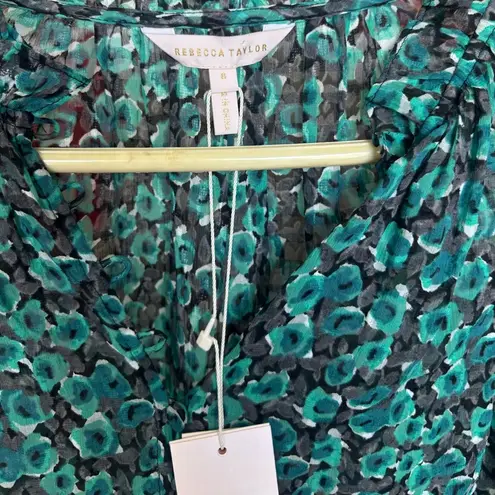 Rebecca Taylor NWT Climbing Rose Silk-Blend Blouse