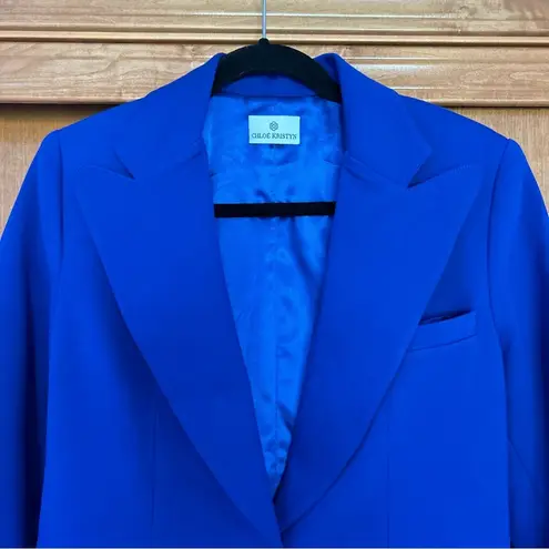 Chloe Kristyn Taylor Tailored Ponte Blazer in Cobalt Blue Size 8