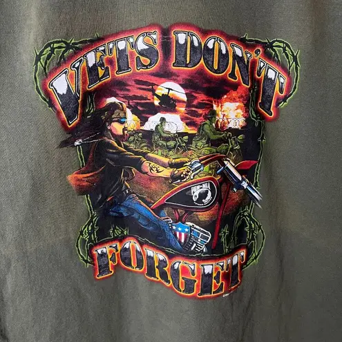 Vietnam Vets T Shirt Vintage Y2K Large L Brown Graphic Tee