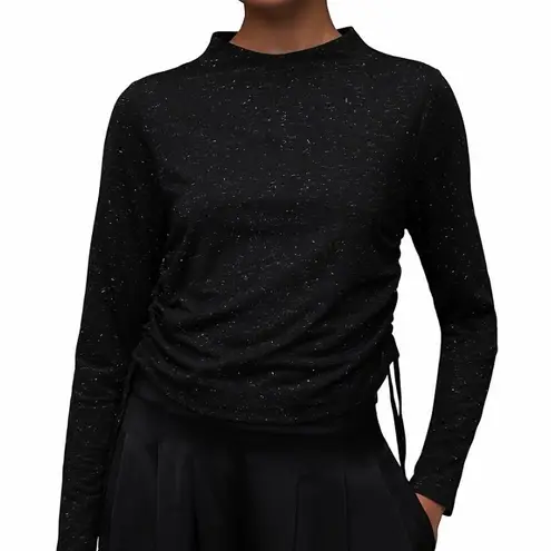 All Saints beta shimmer top cropped Black Women's Top size 8