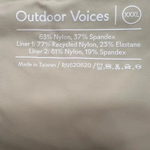 Outdoor Voices  Zoom beige cropped tank with built in bra NWT