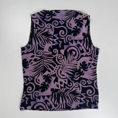 French Laundry Vintage 90’s Y2K Abstract Floral Retro Cowl Neck Top Sz Small Goth Grunge Whimsy