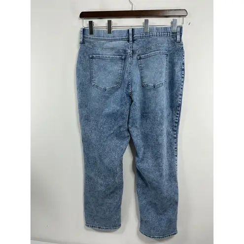 Terra & Sky Womans Pull On Blue Jeans 1X 16w-18w Elastic Waist Excellent - Image 2