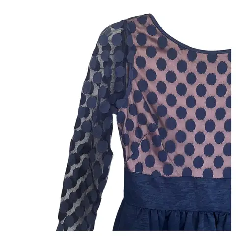 Eliza J Dot Mesh Bodice Fit & Flare Dress size 2