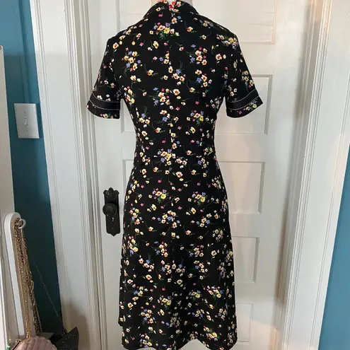 Black Floral Midi Size 4
