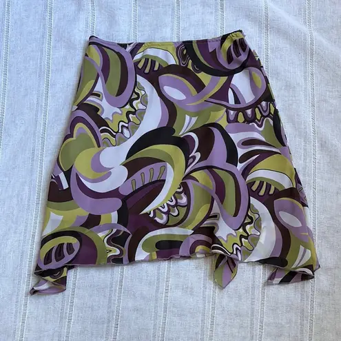 A Byer A. Byer Y2k Patterned Asymmetrical A-Line Skirt