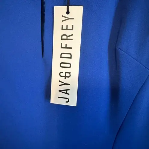 Jay Godfrey Size 4 Blue Sleeveless Sheath Cutout Dresss Wedding Guest Cocktail