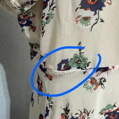 Sweet Salt Women Floral Homestead Classic Vintage Cream Lined Midi Dress Size 12 Green