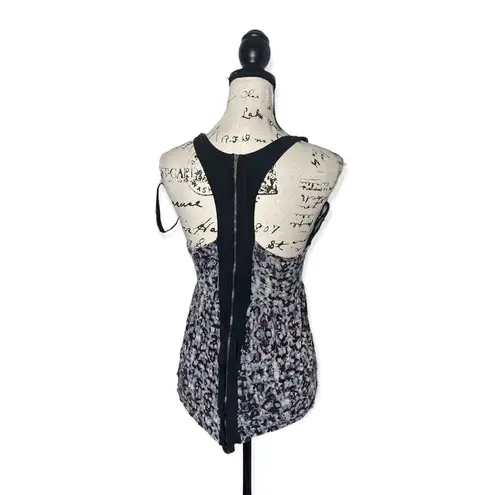 Silence + Noise  Urban Outfitters Abstract Print Racerback Tank Top M Zip Back