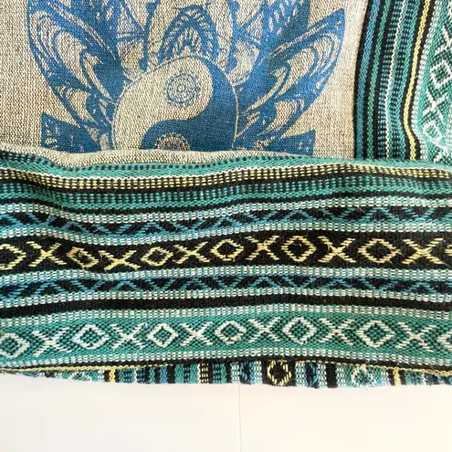 Royal Collection Hippie Hobo Bag Lotus Flower Crossbody Shoulder Bag Bohemian Blue