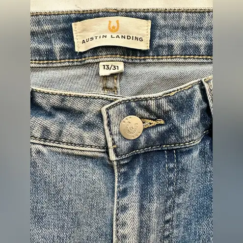 Austin Landing Gothic Crosses Flare Leg Blue Jeans Size undefined