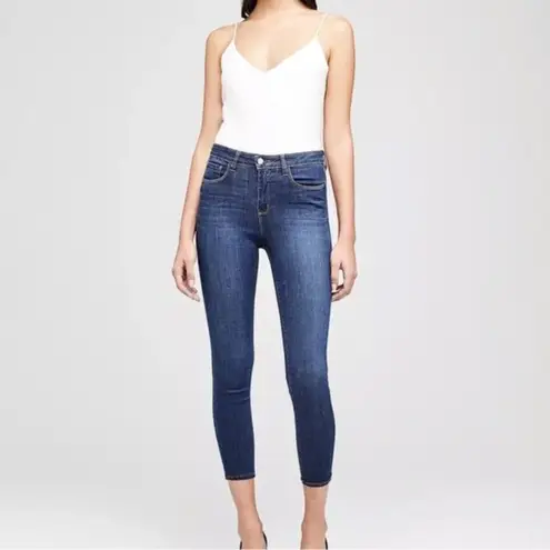 L'Agence New L’Agence Margot Dark Wash High Rise Skinny Cropped Jeans Prime Blue Vintage