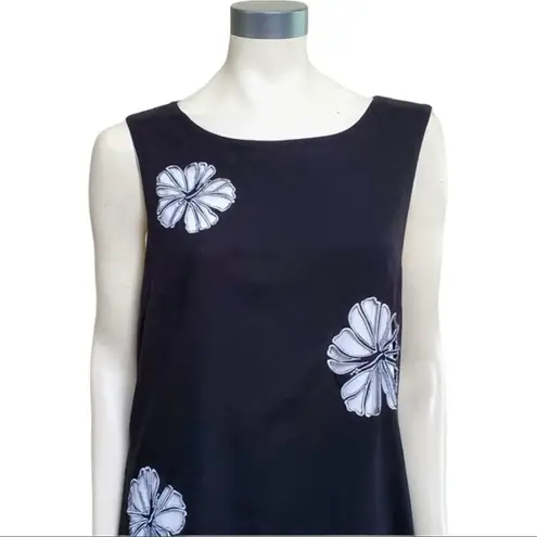 Nina Leonard Floral Cutout Sleeveless Linen Blend Midi Dress Size 10 NWT