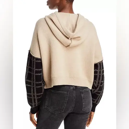 Workshop Republic Clothing Beige and Black Hoodie