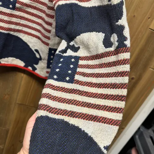 Don’t mess With Texas Dont Mess With Texas Vintage 1980s Cotton Patriotic Buffalo Cardigan