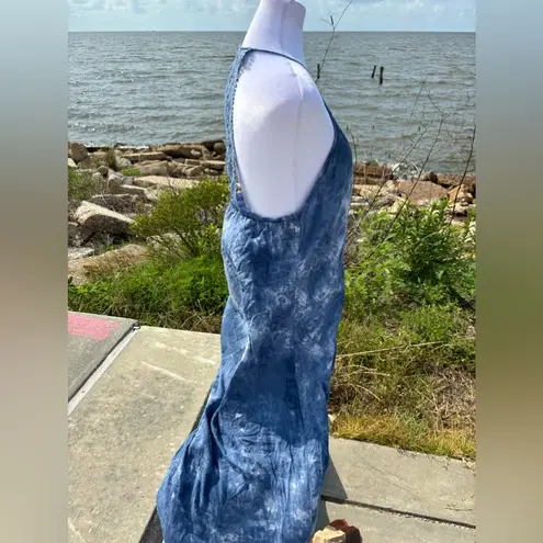 Solitaire Bathing Suit Cover Swimsuit Cover Size M Blue Tie Dye