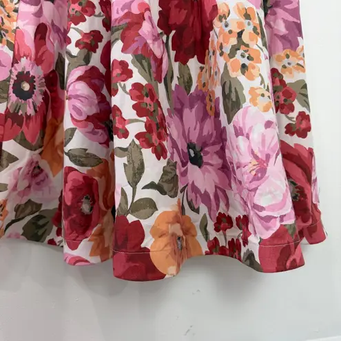 Showpo Robertson Midi Dress Strappy Sweetheart Bustier Flare Spring Floral US 6 Pink