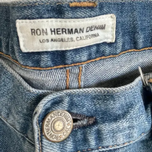 Ron Herman Denim Vintage 101 Distressed Boyfriend Jeans Medium Wash Blue Size 27