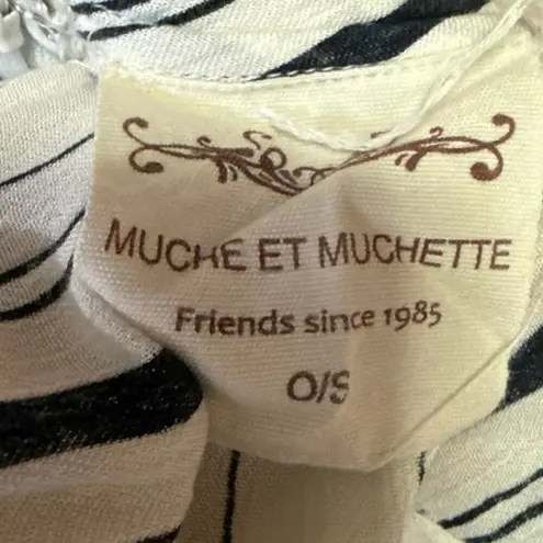 Muche Et Muchette White Stripe Chain Strap Cami Camisole Midi Shift Tank Dress S