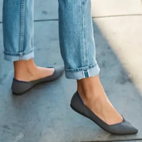 Rothy's Rothy’s The Point Pointed Toe Flat Cloud Grey Birdseye 10