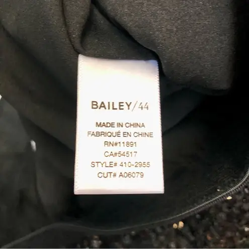 Bailey44 NWT Bailey 44 Coco Sequin Trousers Pants Sparkly Black Satin Ankle Crop Medium