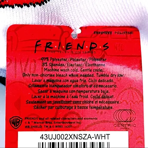 Friends 90s TV Show Womens No Show Socks 5 Pairs Fun Novelty Gift Central Perk White