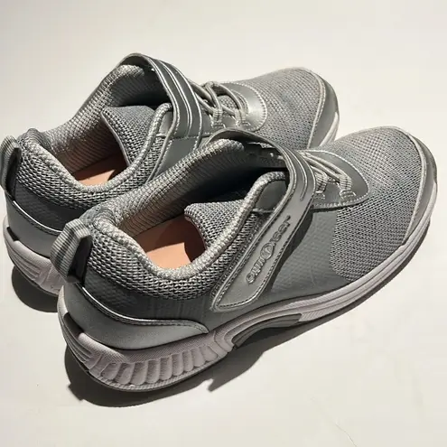 Orthofeet Joelle stretch knit sneaker size 6M B61 Silver