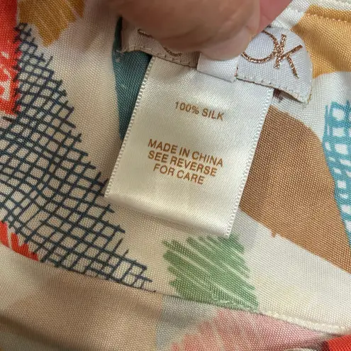 LaRok Strapless Silk Midi Dress Multiple Size L