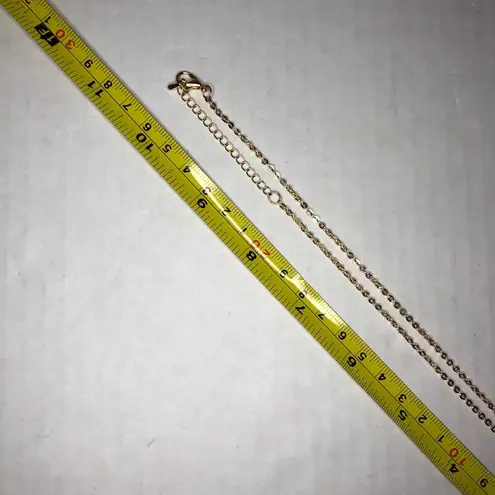 Necklace w/ Blue Agate Druzy Stone Gold Surround and Gold Chain NEW NEVER WORN