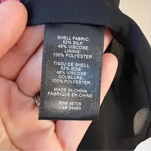 Rebecca Taylor 3/4 SLEEVE BOTANICAL BLOOM SILK-BLEND DRESS SIZE 6 $395