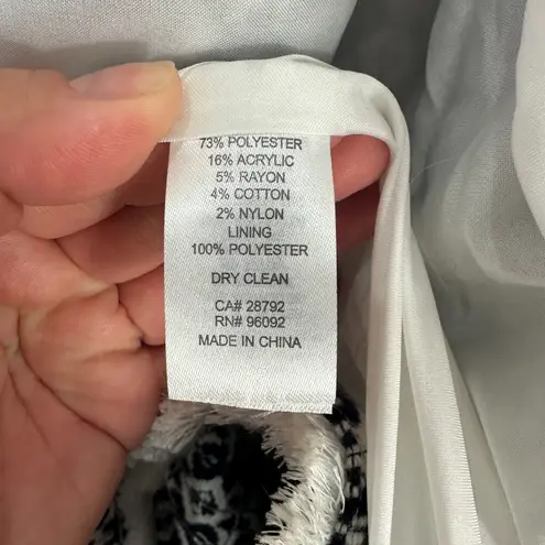 Carolina belle Duster Jacket Women XL Open Front Lined Fringe Preppy Coastal