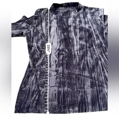 Anthropologie Pilcro Velveteen Mock Neck Short Sleeve Top in Slate Sz S