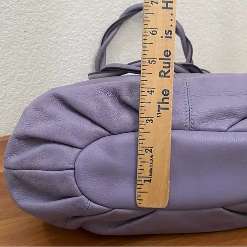 B Makowsky A201693 Periwinkle Pebbled Leather Braided Double Strap Shoulder Bag