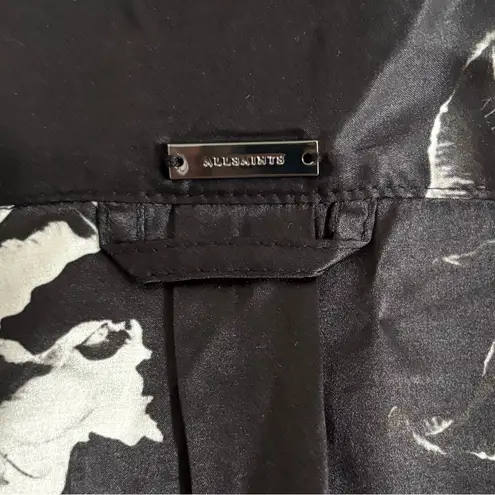 All Saints Charli Relaxed Fit Floral Silk Blend Shirt