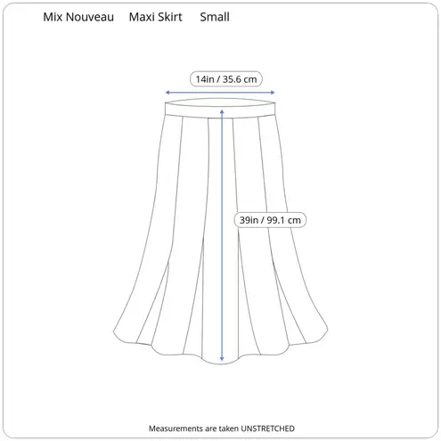 Mix Nouveau Maxi Skirt Womens Small Pleated Coquette Feminine Cottagecore Fairy