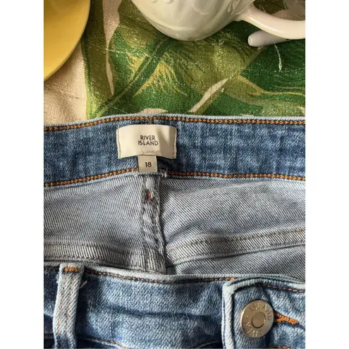 River Island distressed raw hem jeans size UK 18S