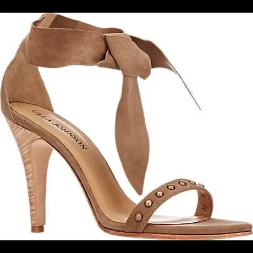 Ulla Johnson Brown Studded Heels Suede Bianca Sandals 37