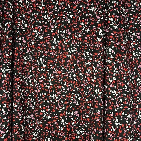 CJ Banks Christopher & Banks Size 2X Jersey Maxi Skirt Black Red Pink Heart