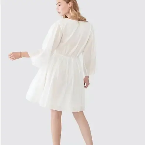 ATM ANTHONY THOMAS MELILLO Off White Crinkle Cotton Dress White