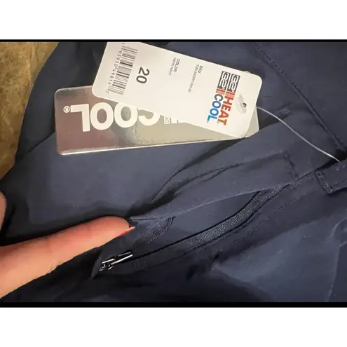 32 Degrees Heat 32 Degrees Cool Women Size 20 Hero Navy Blue Pants Side Elastic Zipper Pockets