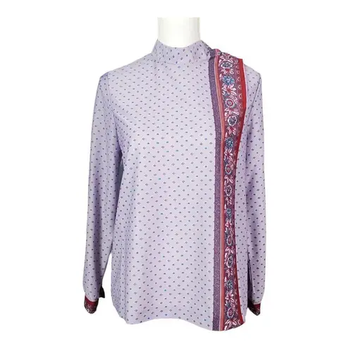 Vintage Lady Blair Top Size 14 Purple Floral Cottagecore Fairy Retro Throwback