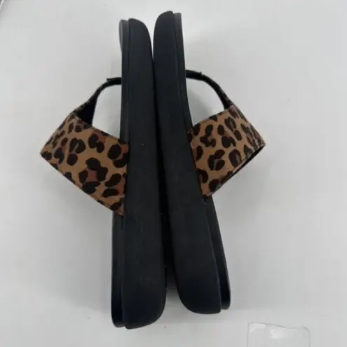 New Centro Point Women’s Leopard‎ Flip Flop Platform Size 7.5 Black